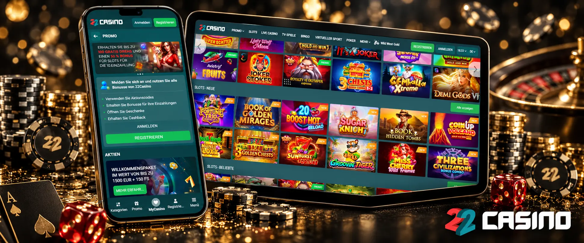 Wöchentliche Aktionen bei 22Casino