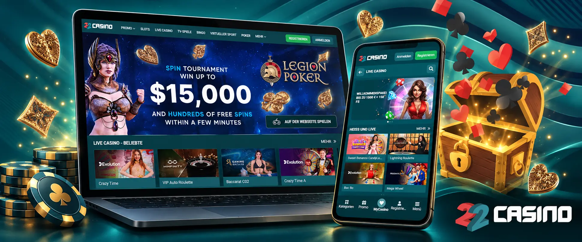Casinospiele bei 22Casino
